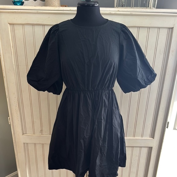 Madewell Poplin Crewneck‎ Puff  Sleeve Mini Dress - Picture 3 of 16